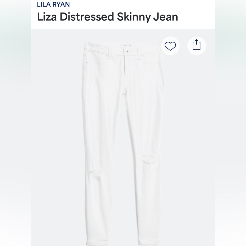 LILA RYAN White Liza Distressed Mid-rise Skinny Jeans